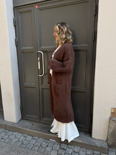 Roro mohair kofta Lång Brown - 22313