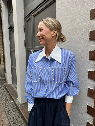 ELSA SHIRT STRIPE/PEARL