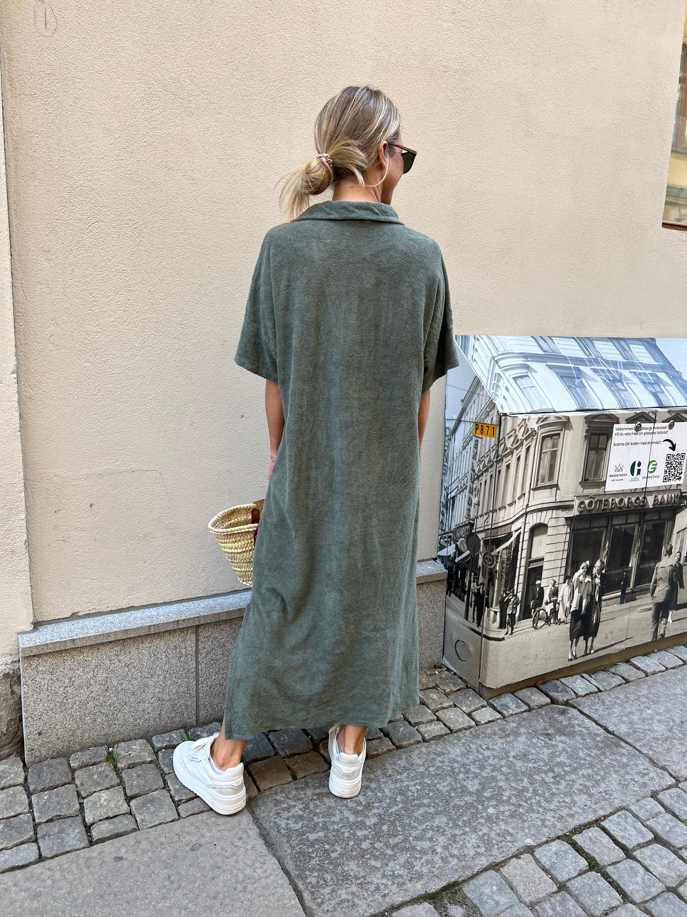 Frotté dress green