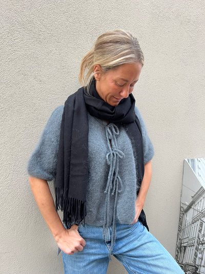 Riri mohair knyt kofta grey