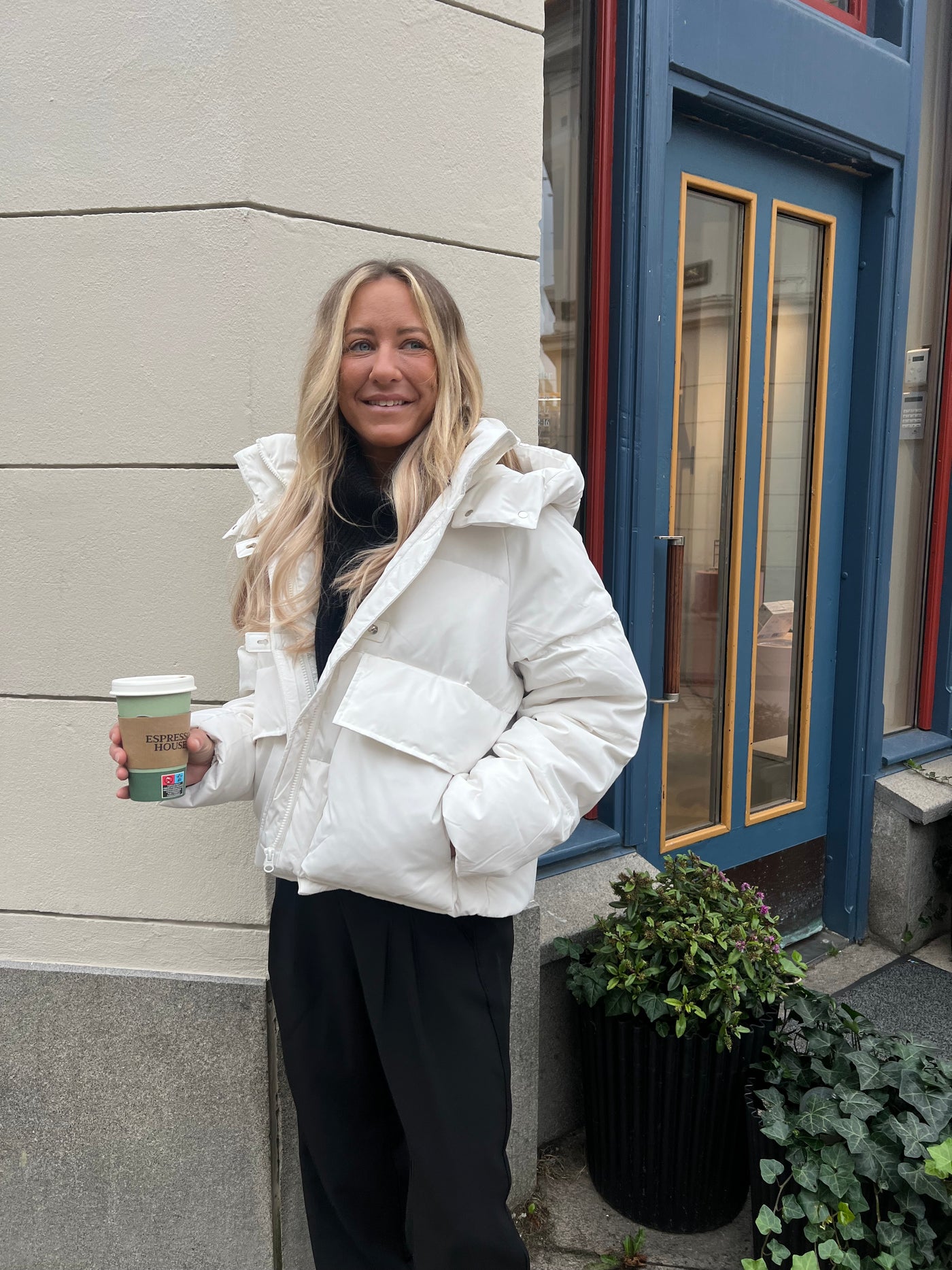 CMCICCO - DOWN JACKET WITH HOOD IN OFF-WHITE