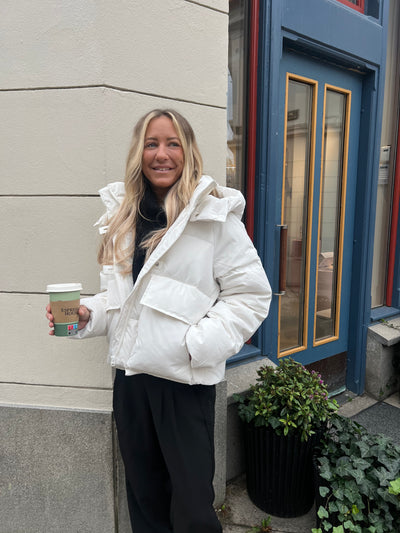 CMCICCO - DOWN JACKET WITH HOOD IN OFF-WHITE