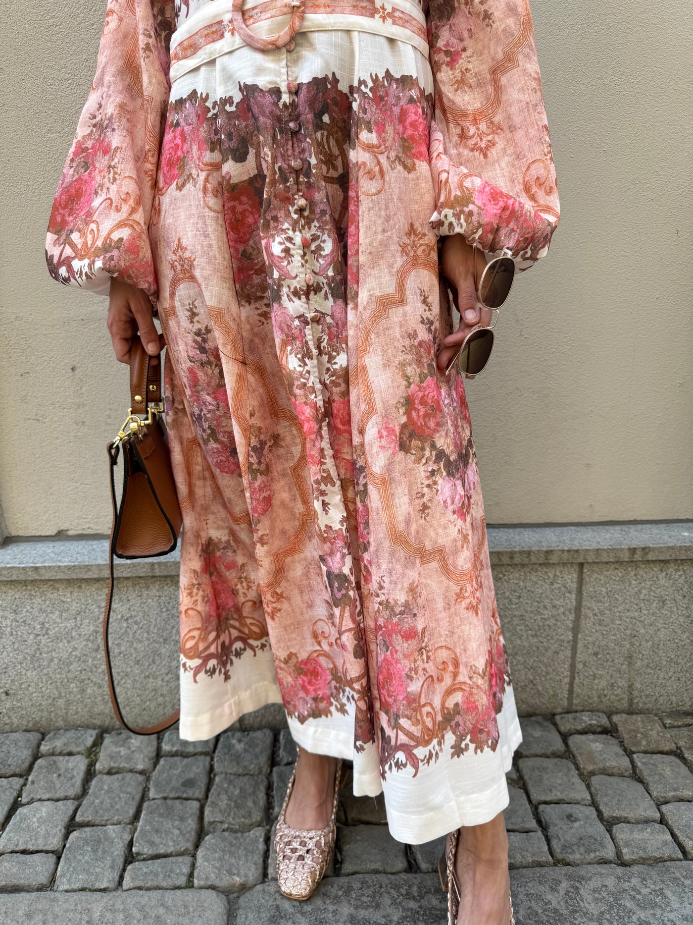 LISA FLOWER DRESS BEIGE