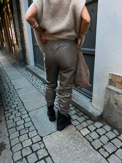 Shilo Leather pants grå/brun