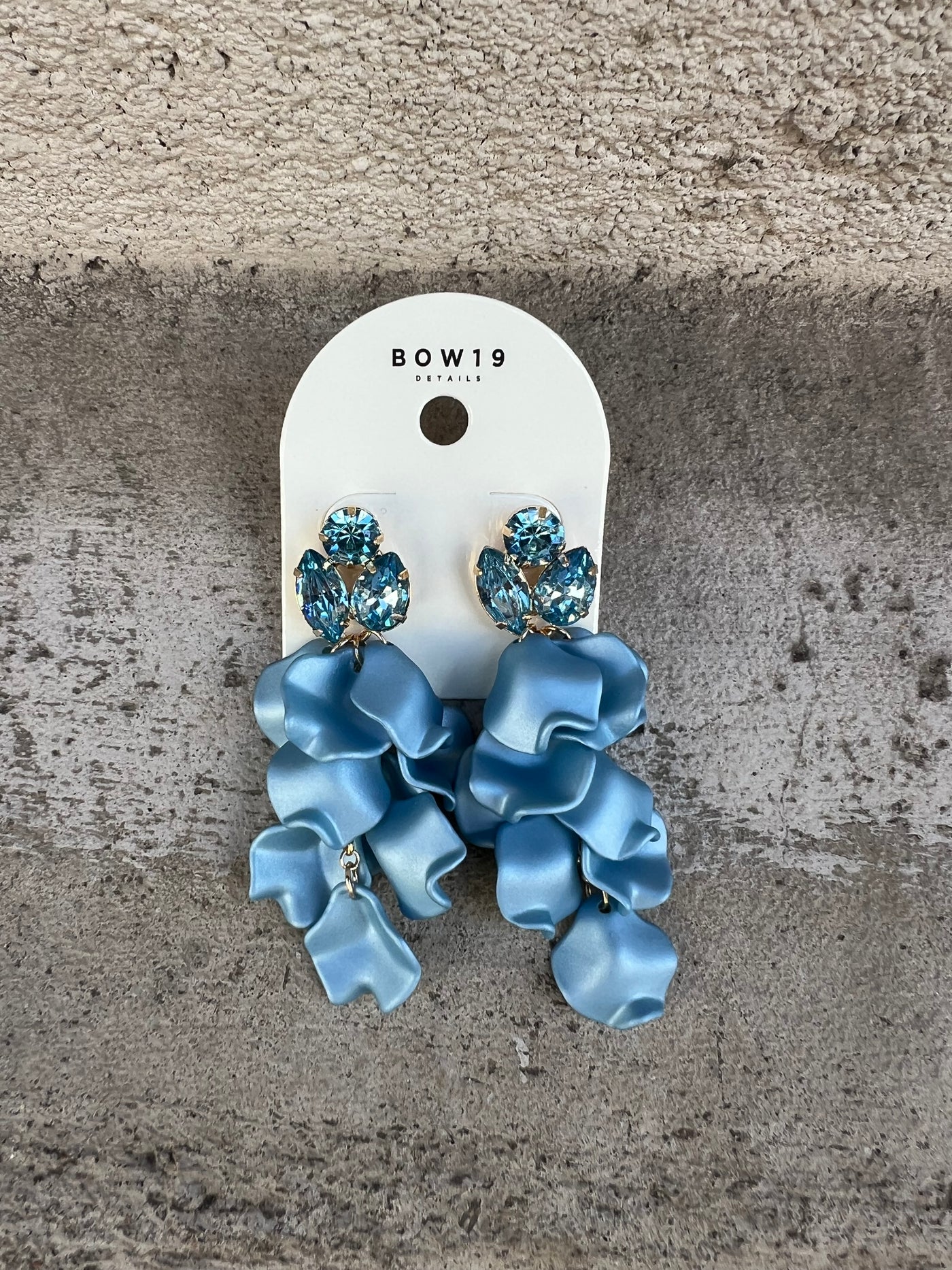 leaf Earrings baby blue