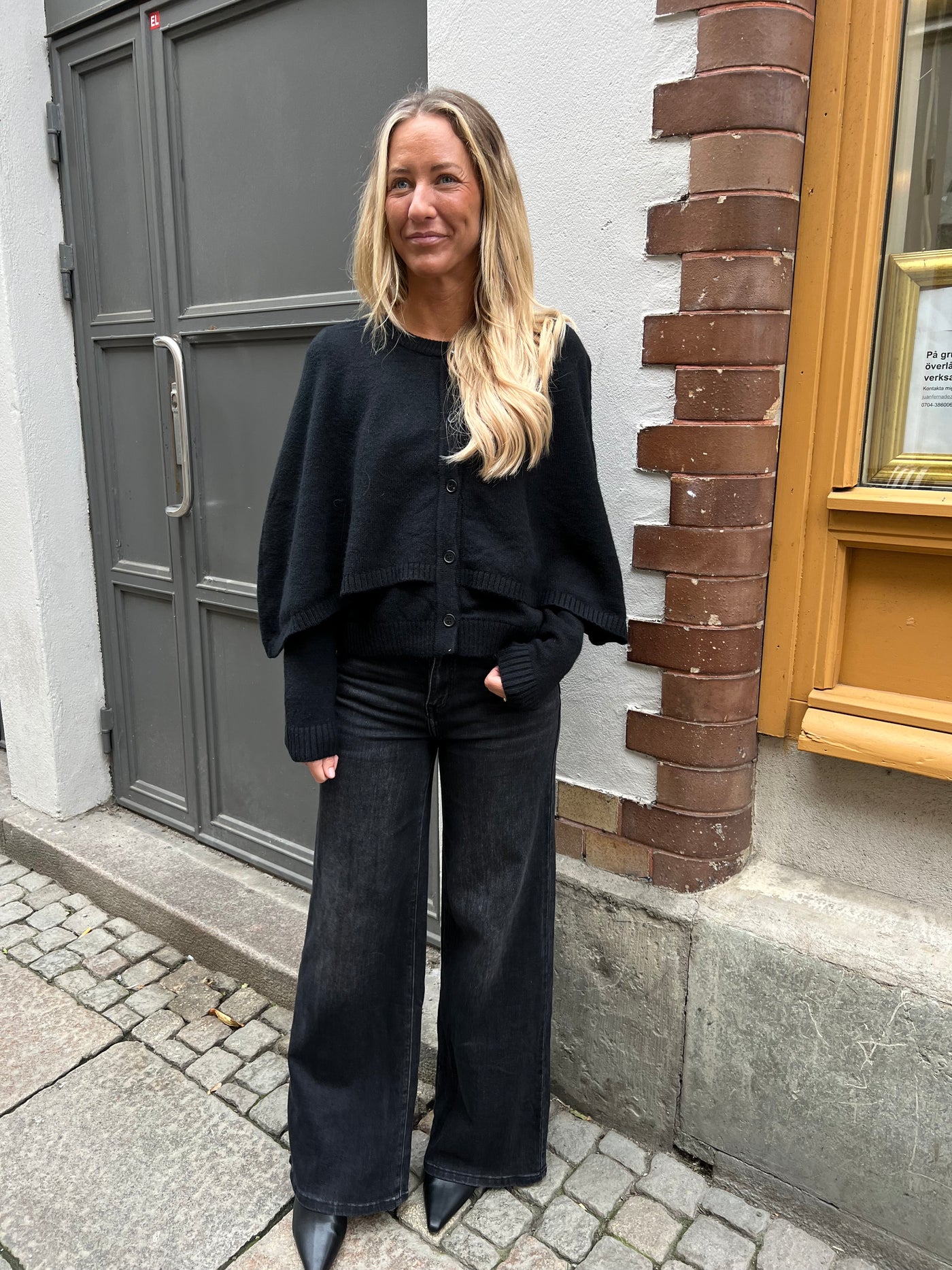 Poncho kofta svart 8539