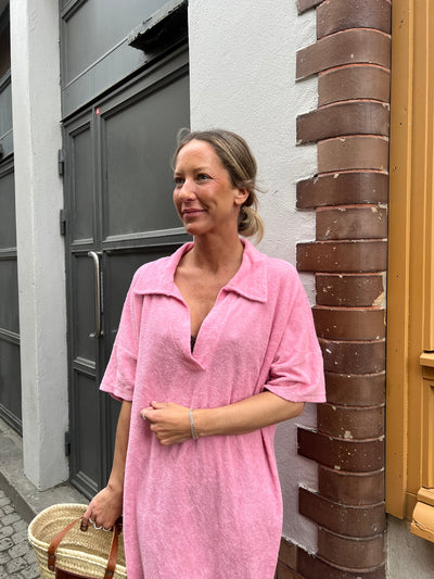 Frotté dress pink