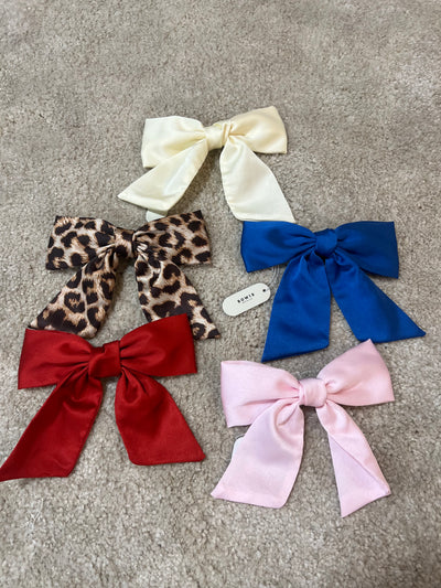 Bow satin Hair clip
