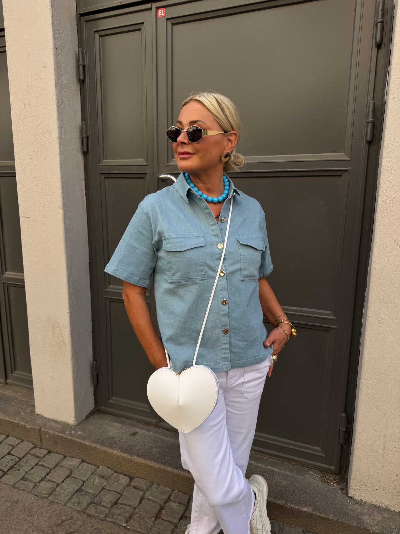 Greta Stretch Denim Shirt