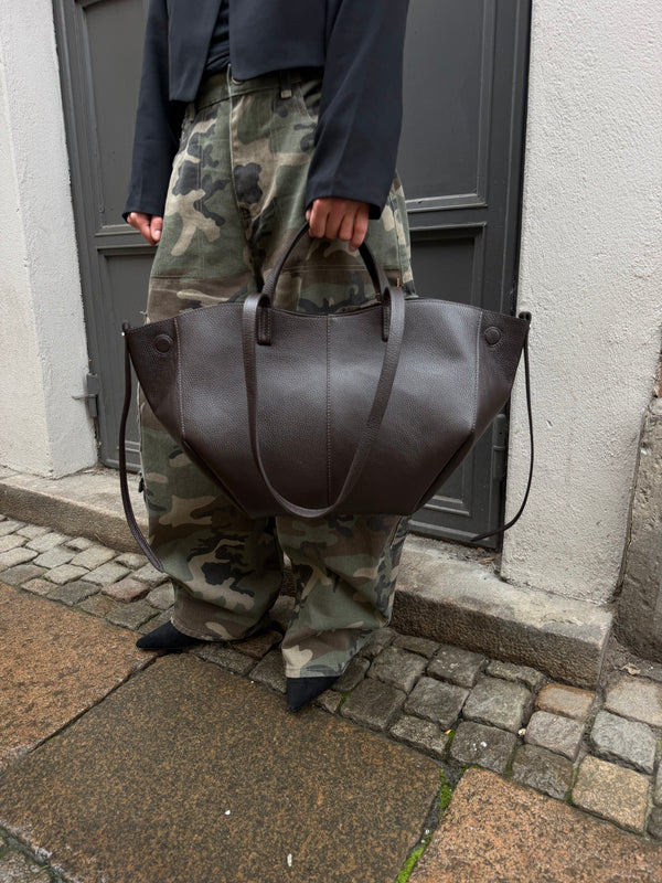 ORGANZA BAG BIG BROWN