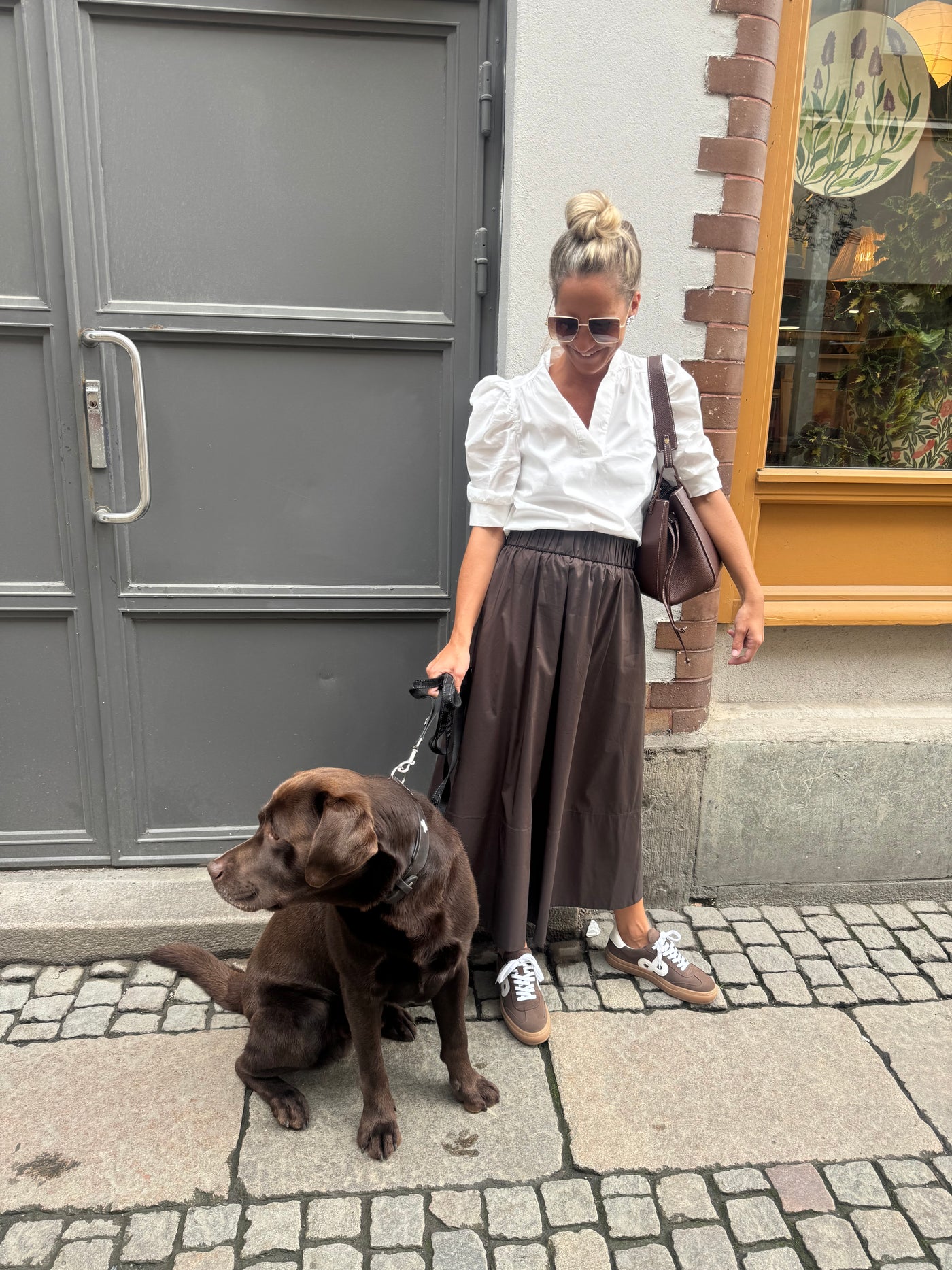 Roella poplin blouse Vit