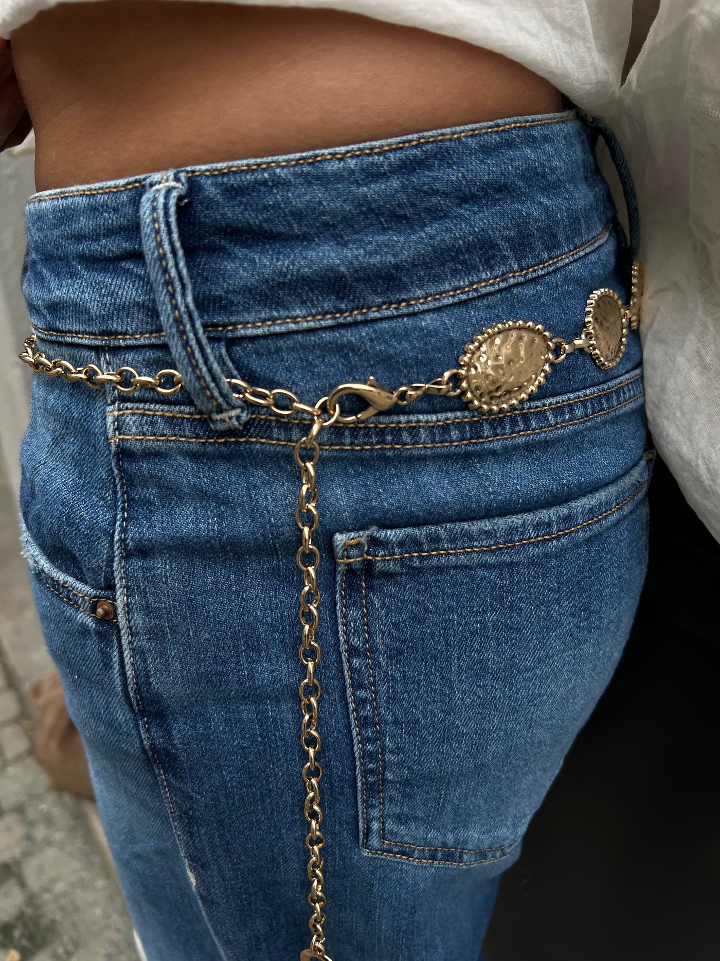 Gold chain belt
