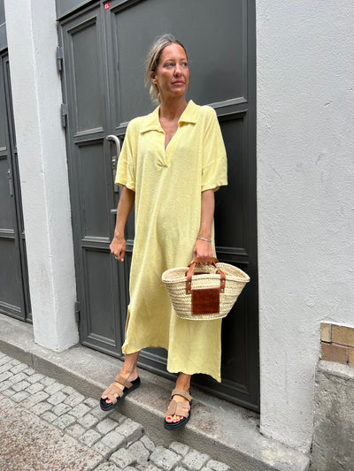Frotté dress yellow