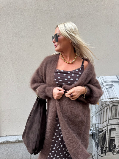 Dott dress brown