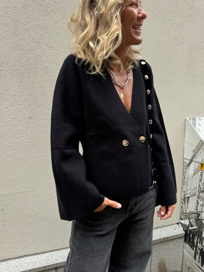 Feminin Cardigan Black H882