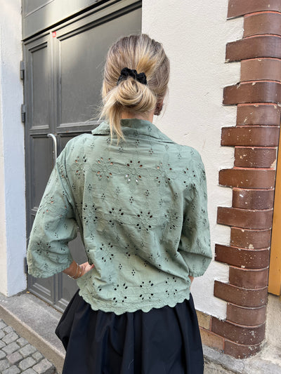 Ursula grön spetsblus