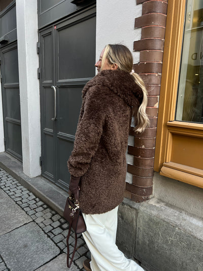 NALA  LONG DUFFEL LUVA BROWN 5157