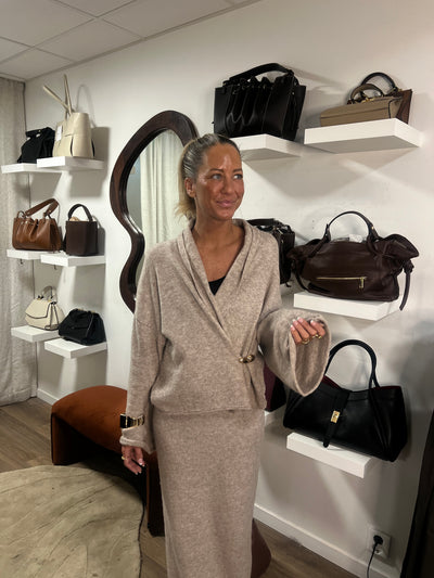 Fiona set sand (kjol + tröja)