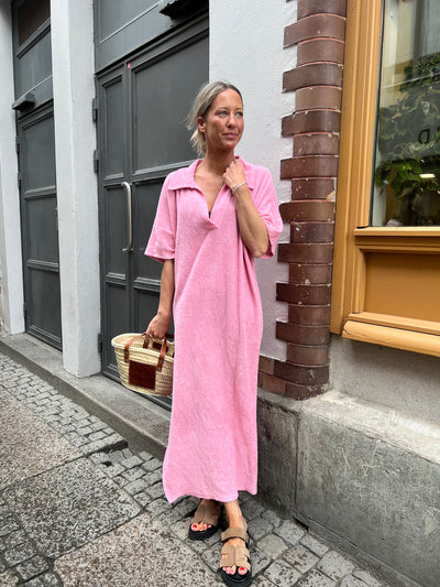 Frotté dress pink