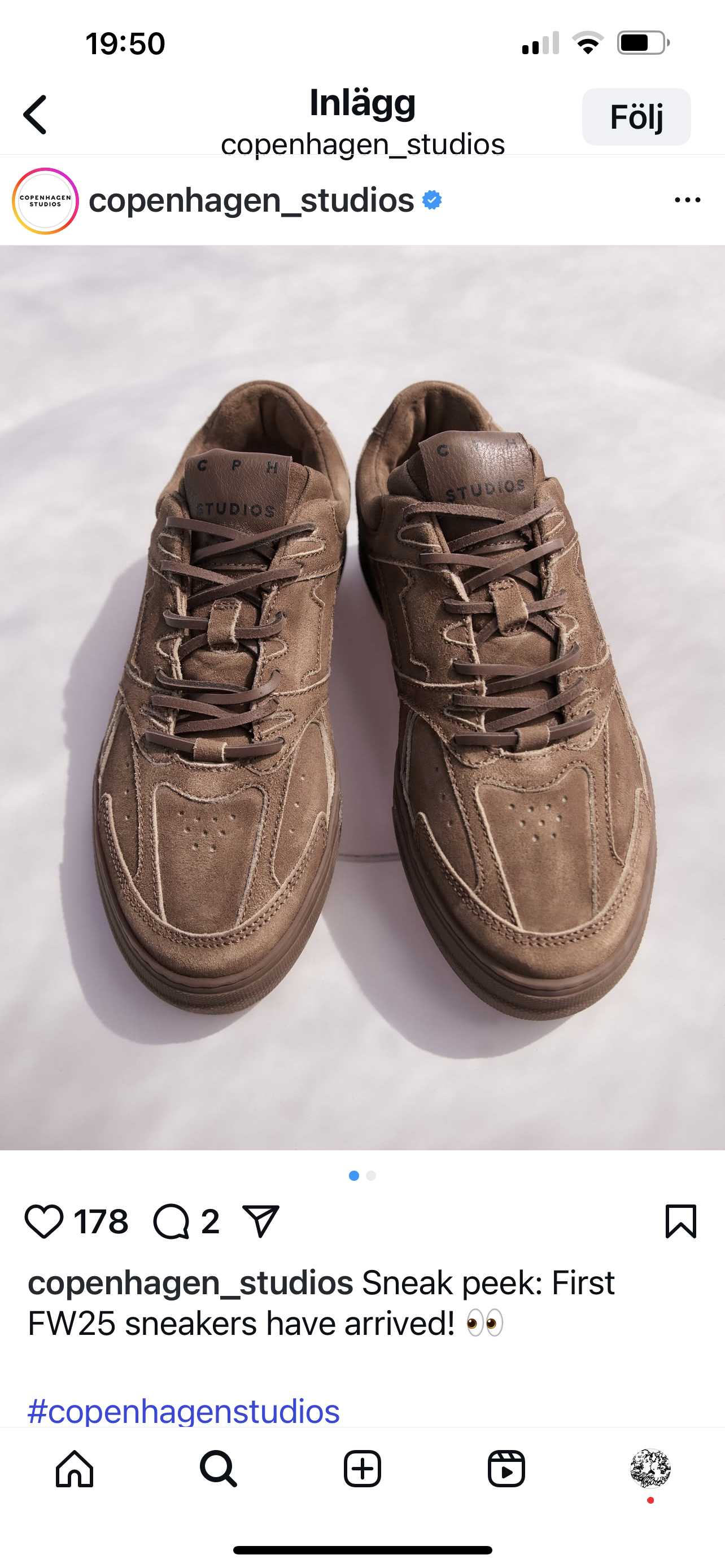 CPH65 vintage suede new brown