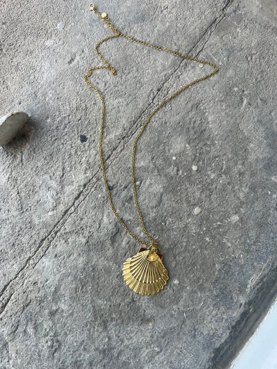 Halsband stor Snäcka guld