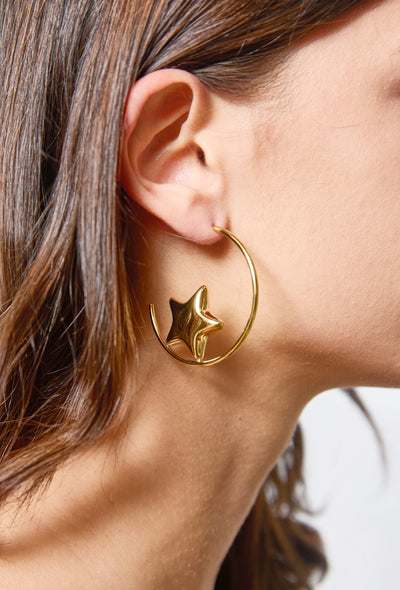 Star Earings Gold