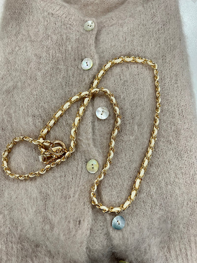 CLAIRE IPHONE STRAP offwhite GOLD
