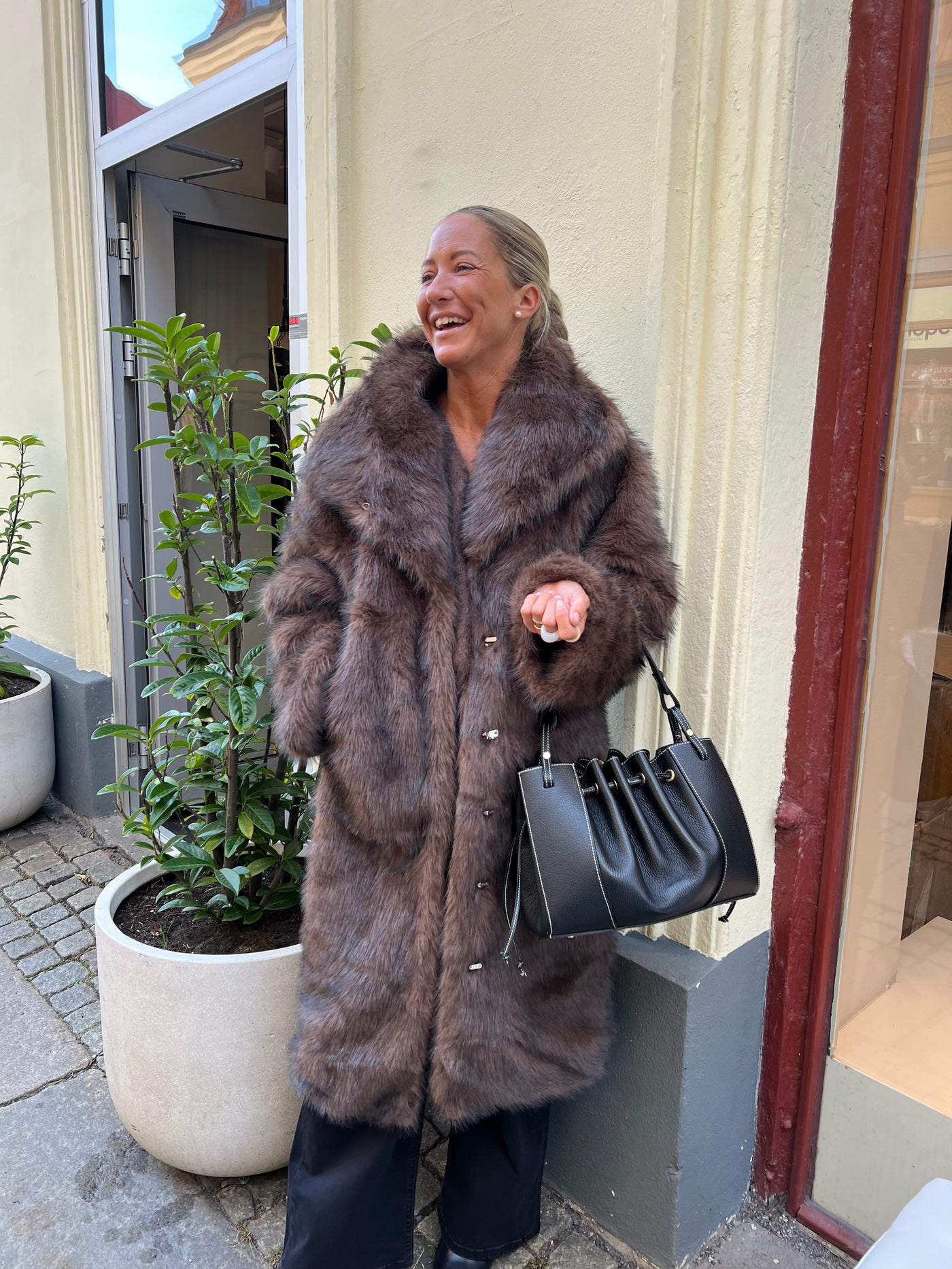 Stephanie Faux Fur Long Jacket