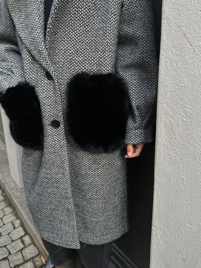Fur pocket coat