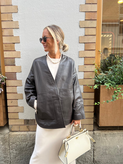 IVY-Kylie Leather Cardigan