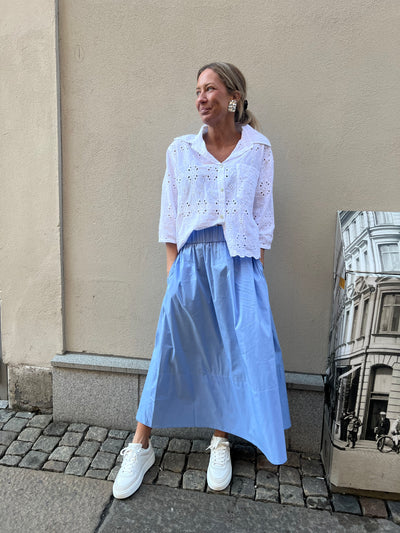 Yara poplin skirt sky blue
