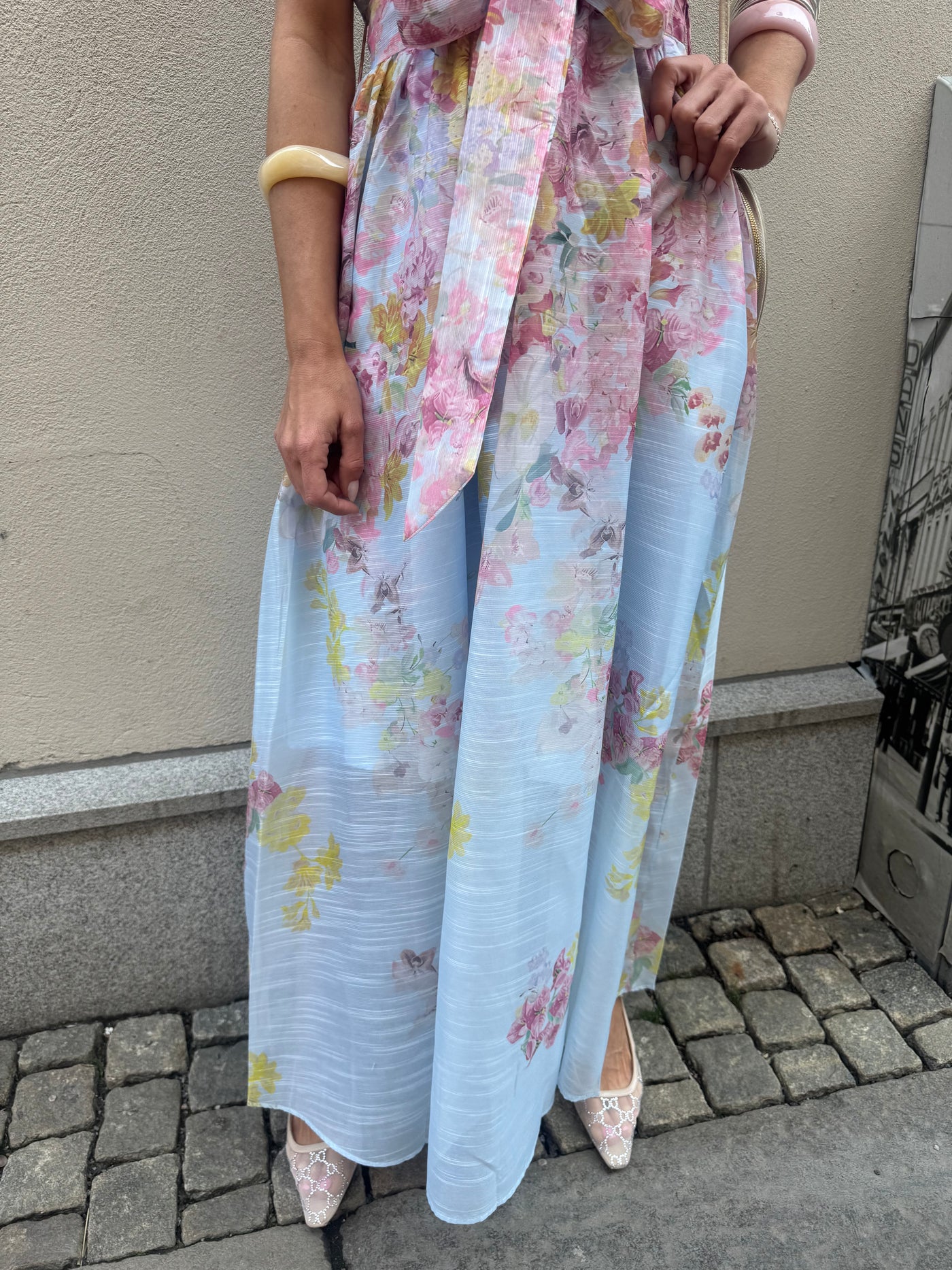 Ruth Flower Dress Blue