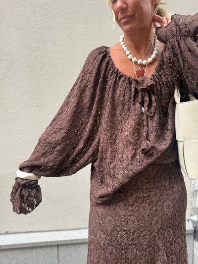 Romaric lace Blouse Brown