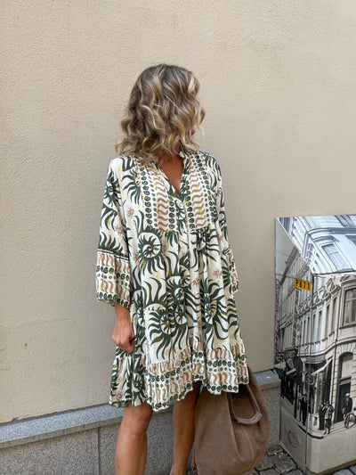 CINDY DRESS GLITTER GRÖN