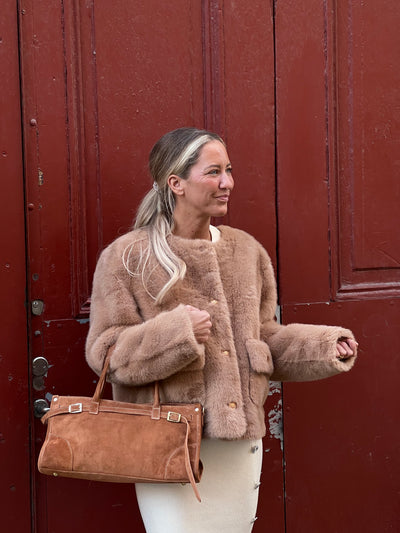 Suede bag Camel