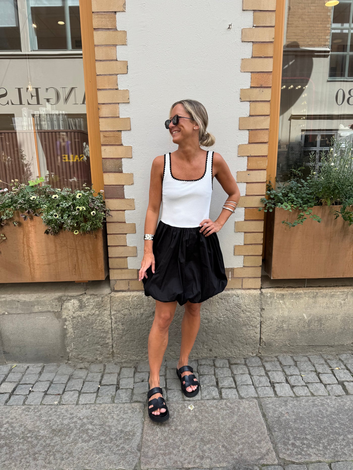 Short dress ballong White