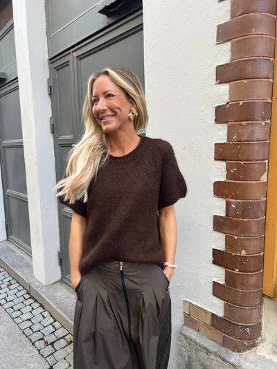 Bambi stickad topp brun
