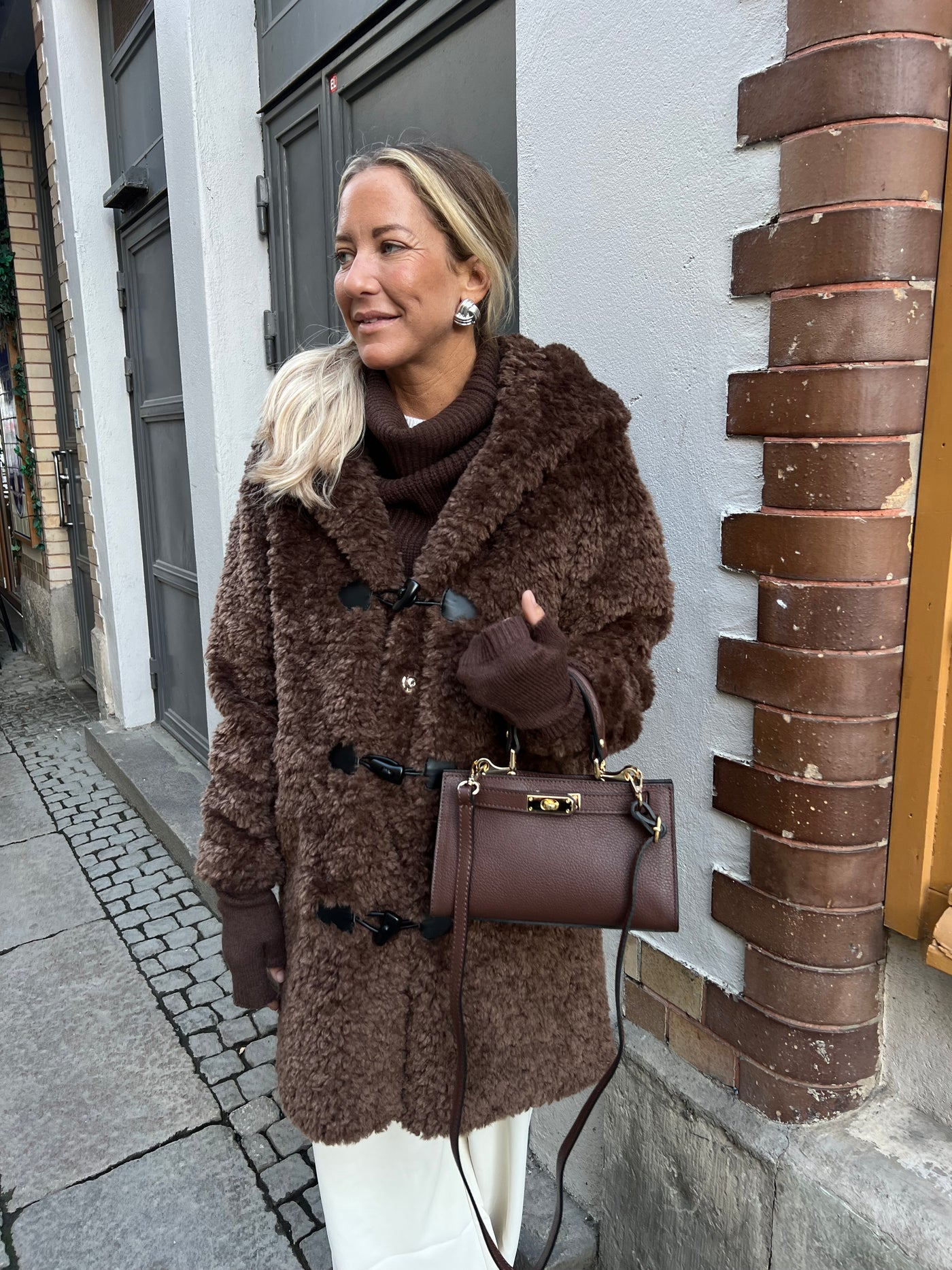 NALA  LONG DUFFEL LUVA BROWN 5157