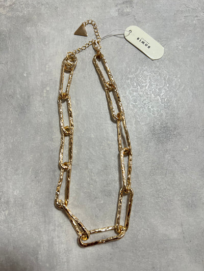 HAMMERED NECKLACE GOLD