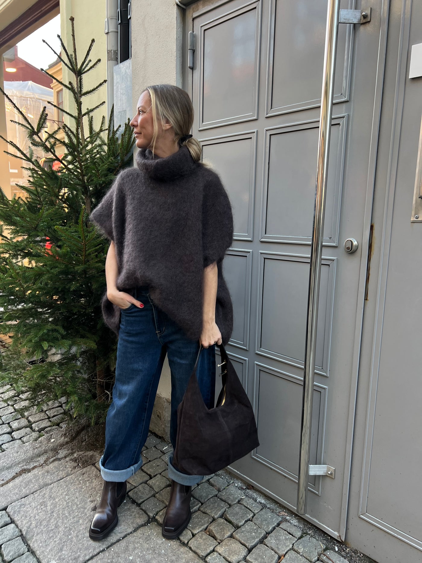 Roro Mohair dark brown Polo - 22131