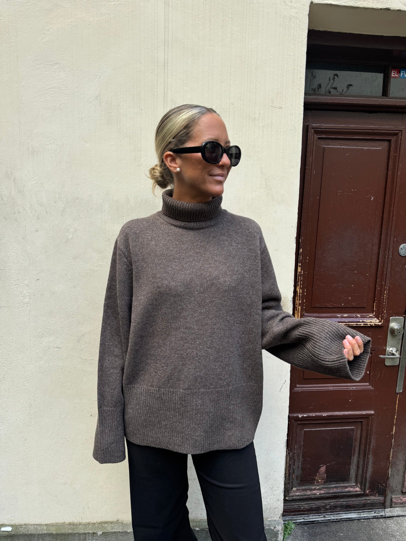 Alpha Knit T-Neck Delicioso & Navy