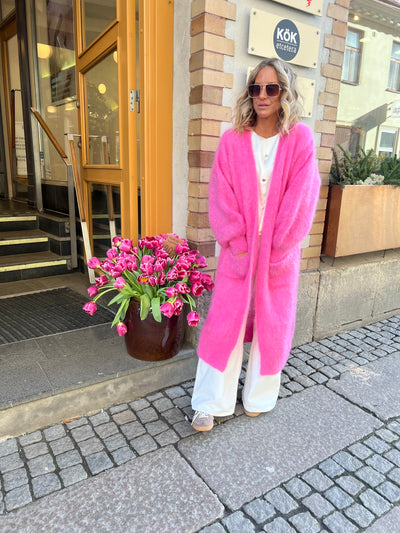 Roro mohair kofta Lång Cerise - 22313