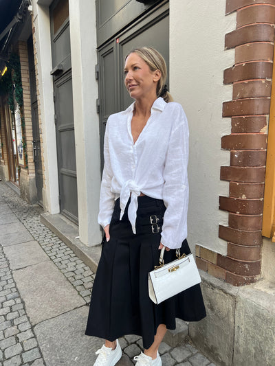 ANNA SKIRT PLISSE svart - YE1SK211