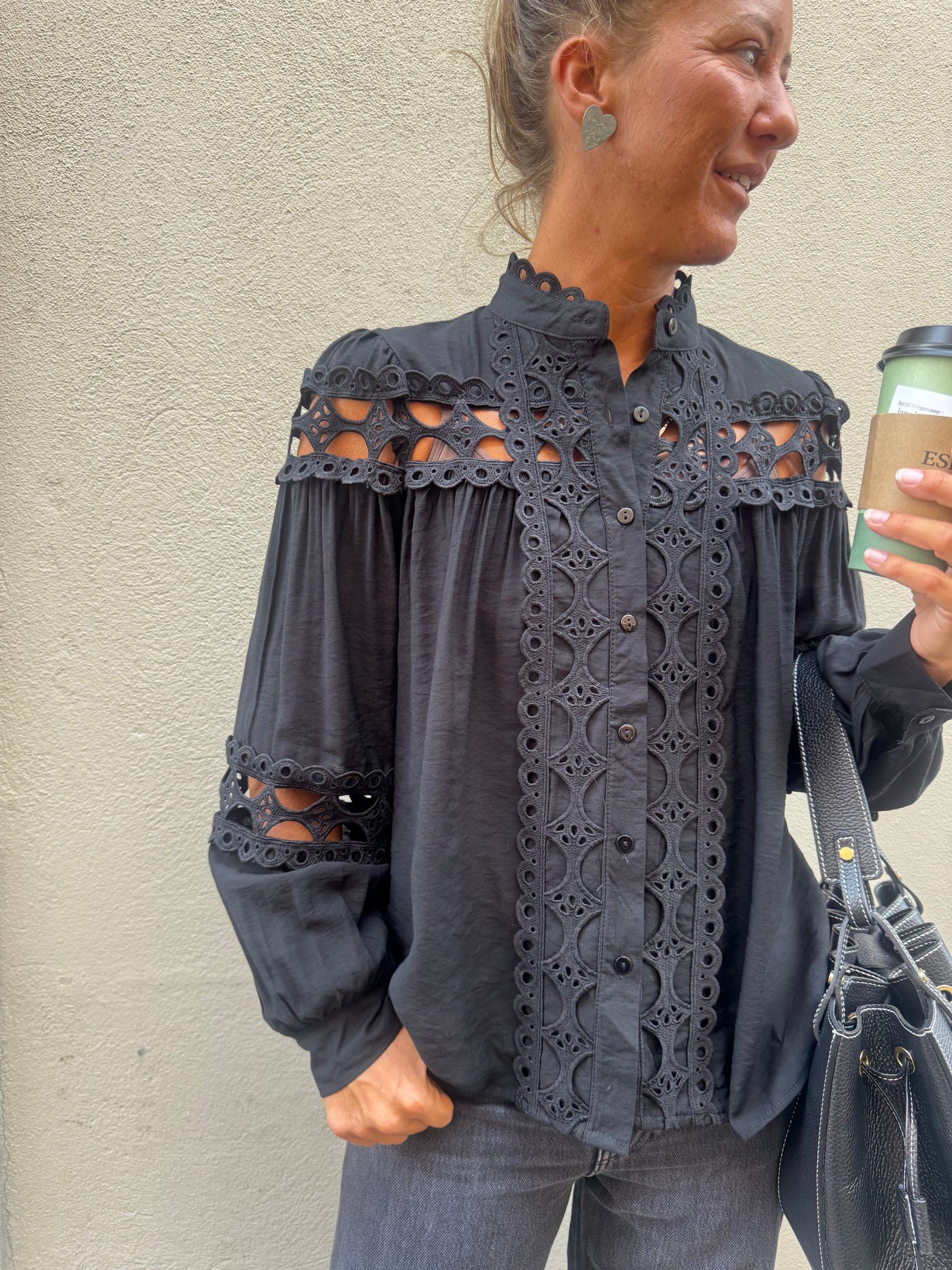 Johanna lace blouse Black 5868