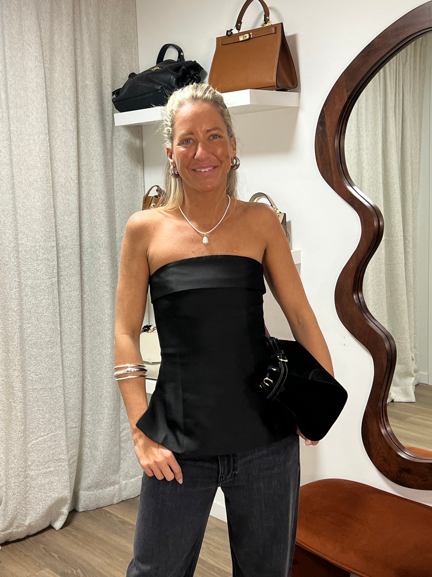 TALEEN DULL SATEEN TOP