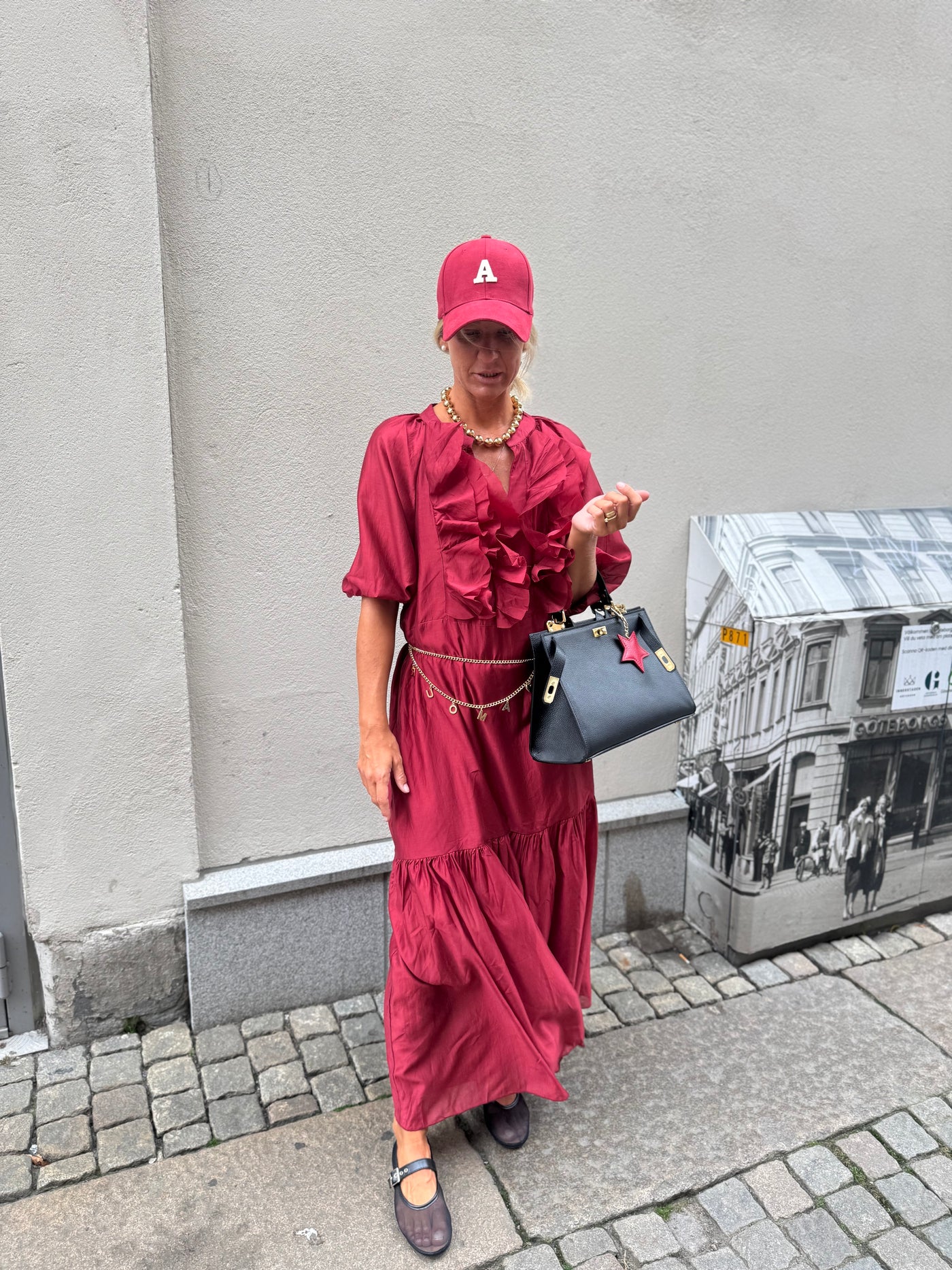 Birdie Dress Vinröd 19020