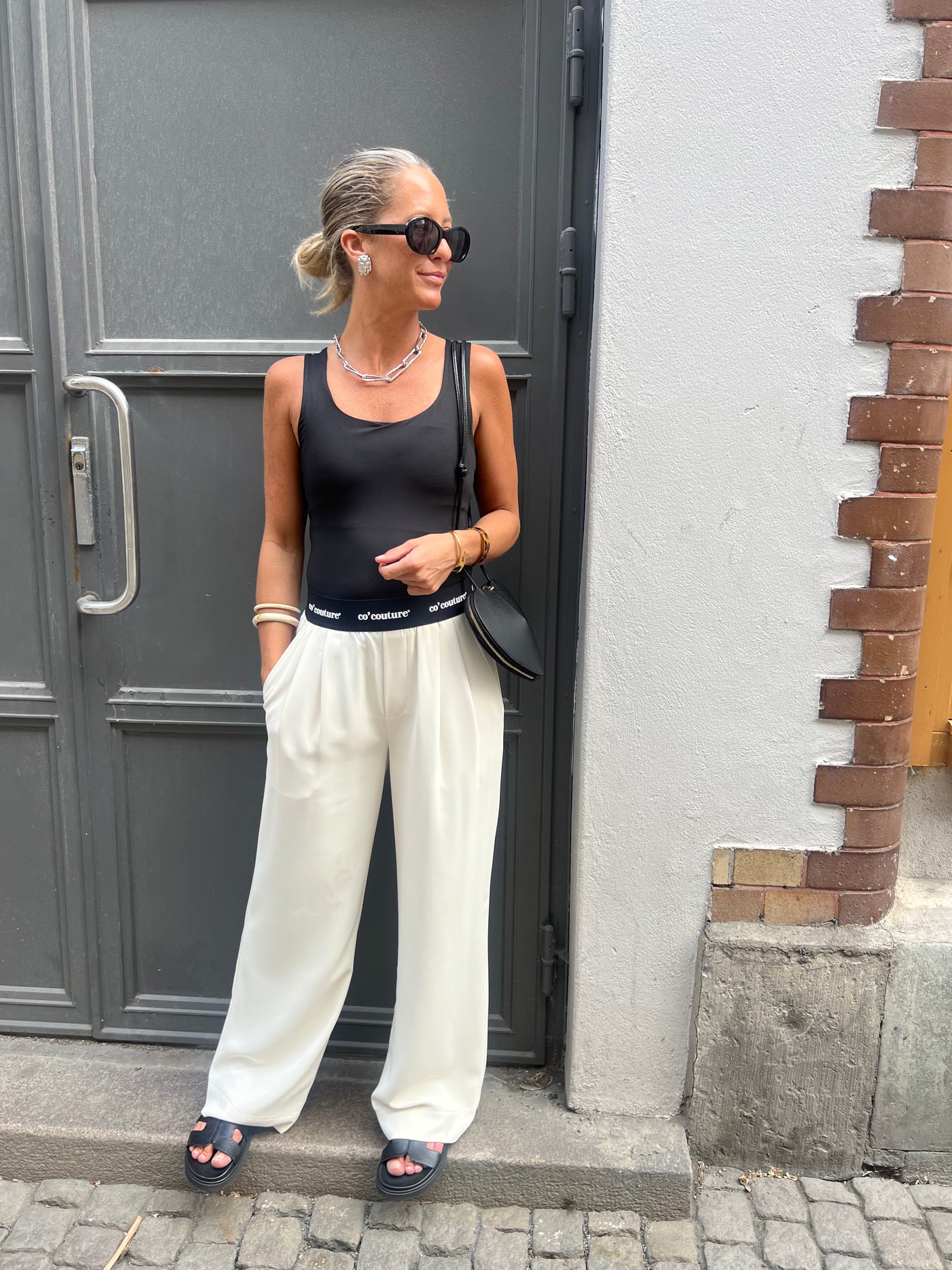 Amina CC logo pant offwhite
