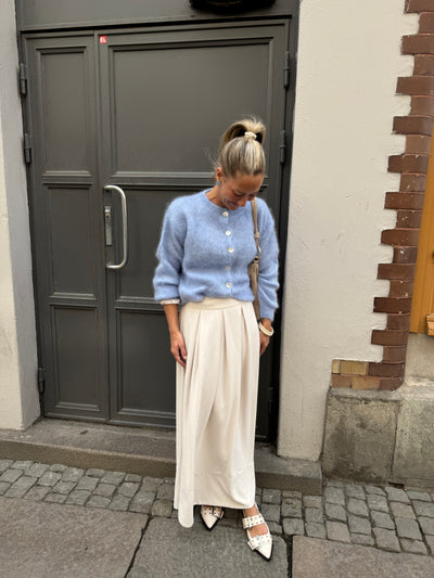 Roro mohair kofta med knappar Light Blue