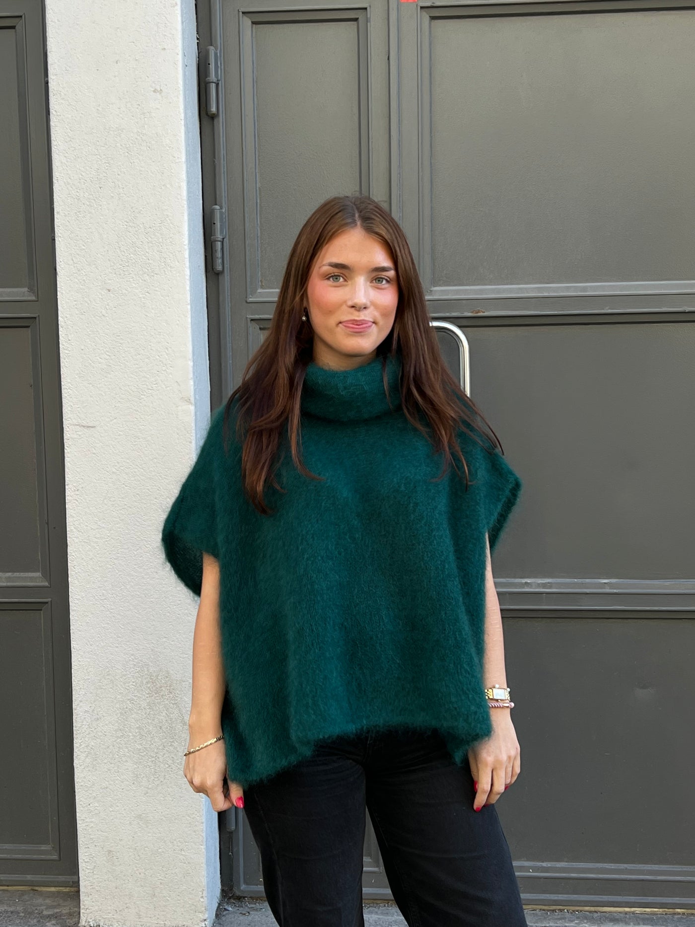 Roro Mohair bernstensgrön   Polo - 22131