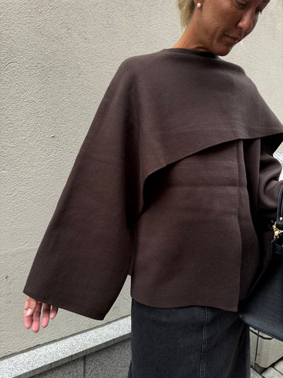 Carrie Cape Cardigan Brown H888